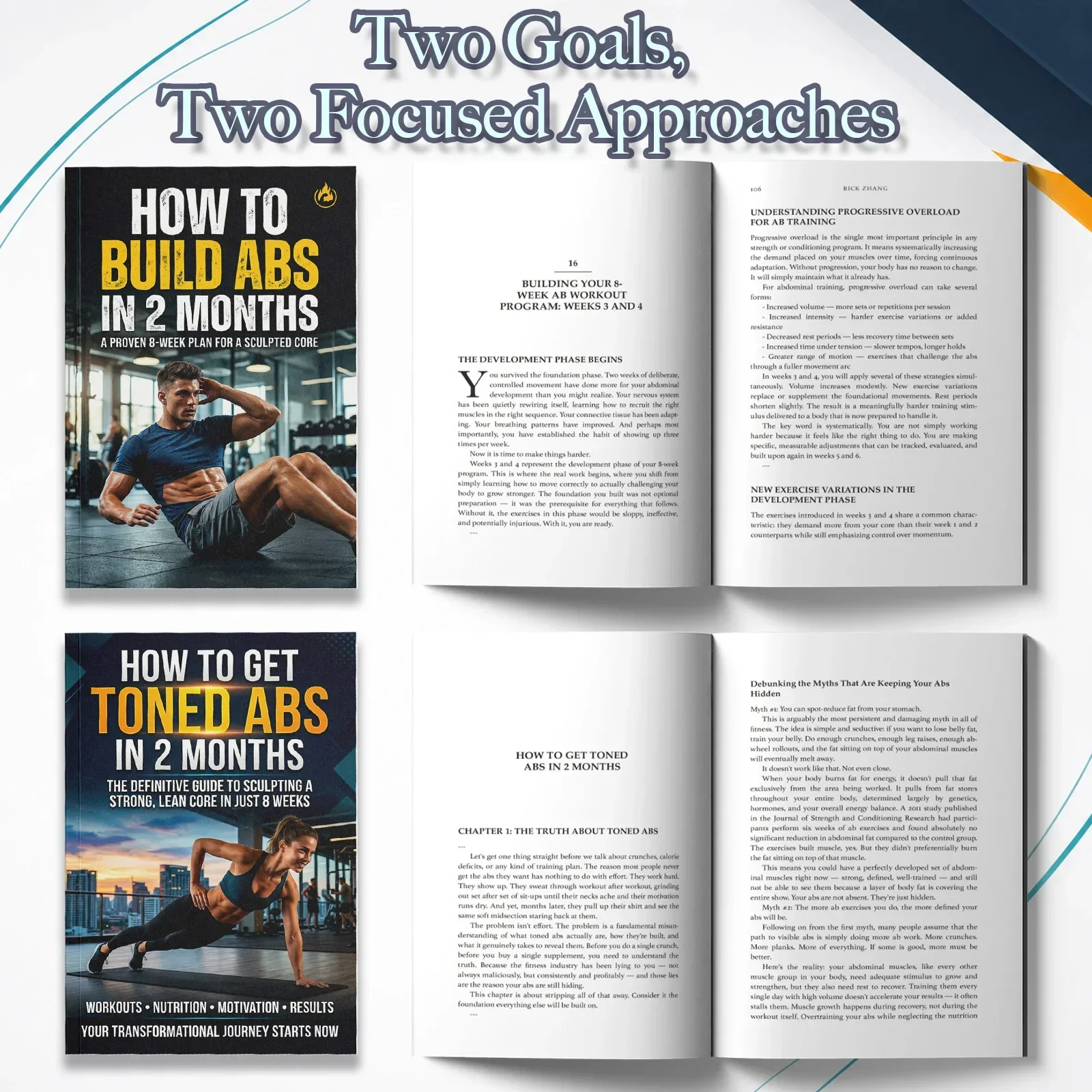 2-Book Abs Training Guide Set  - Fitness Nutrition Guide review and price